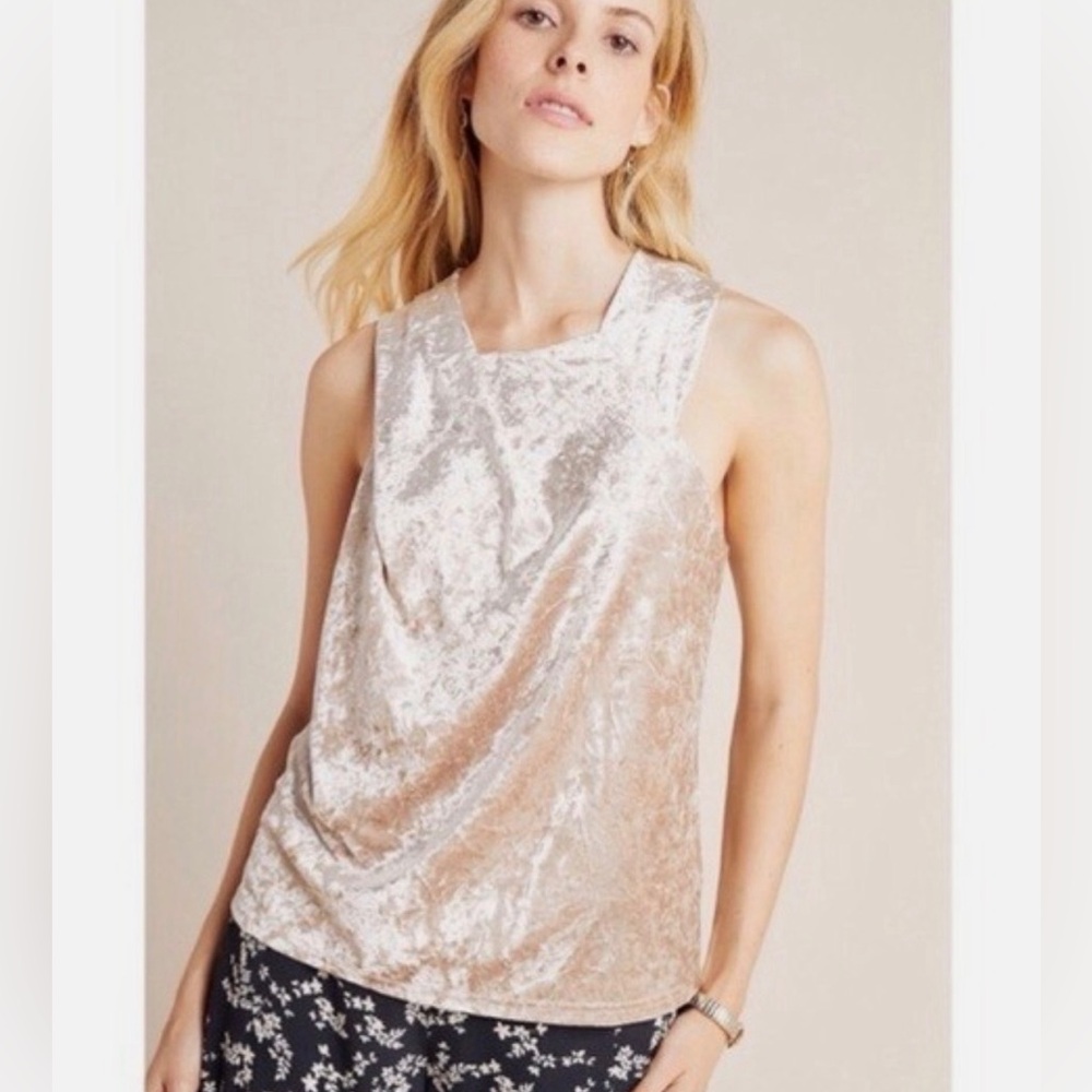 Anthropologie Porridge Jesse Velvet Tank Top